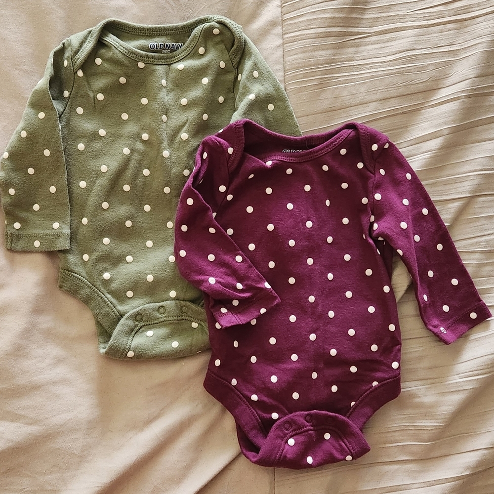 2 Long-Sleeve Girl Onsies